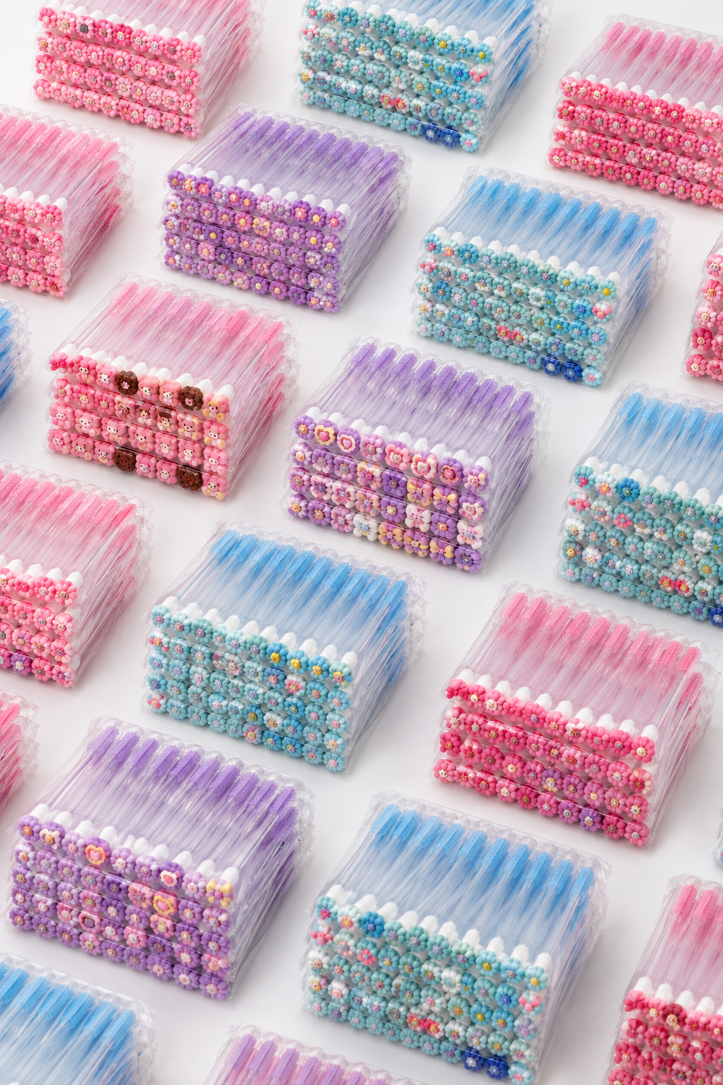 Lash Brush – Βουρτσάκι για Βλεφαρίδες με Σχέδια σε Μοναδικά Χρώματα 10τμχ