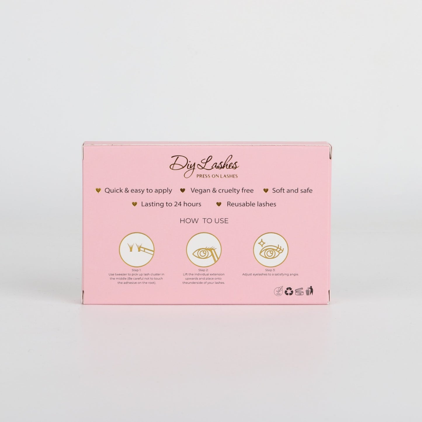 DIY Press-On Lashes – Αυτοκόλλητες Βλεφαρίδες σε Τουφάκια, up to 6 applications (10mm, 12mm & 14mm)